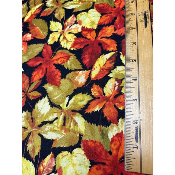 Autumn Leaf Print Cotton Fabric 17"x58" Warm Tones Crafts Quilting Decorating Pr - Picture 3 of 10